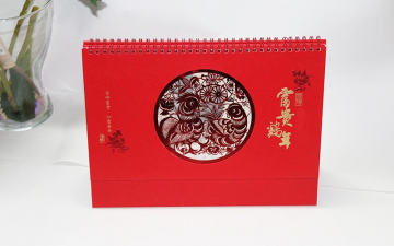 高檔镂金工藝台曆定做，定做